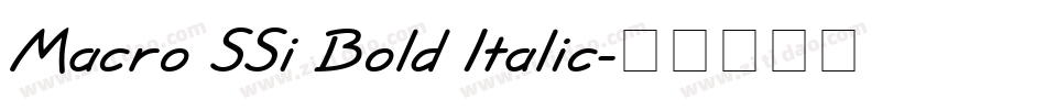 Macro SSi Bold Italic字体转换